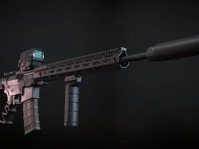 custom-ar-15-rifle 3D model