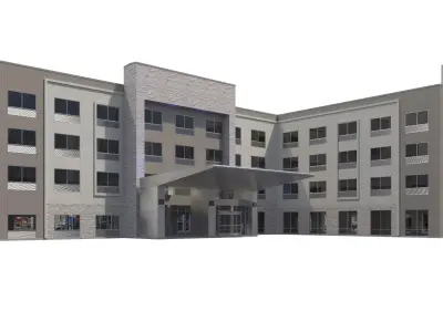 Commercial Building-014 Holiday Inn Hotel 3D model
