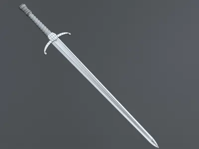 High Poly Sword Model 3D model