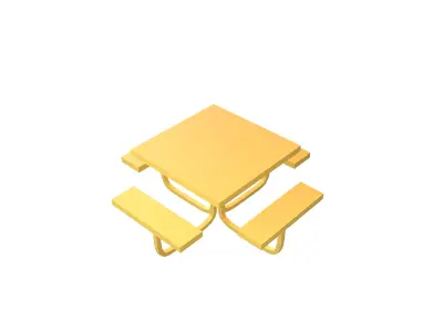 Park Table v1 003 Low-poly 3D model