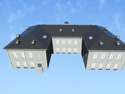 Historic school building 3D model