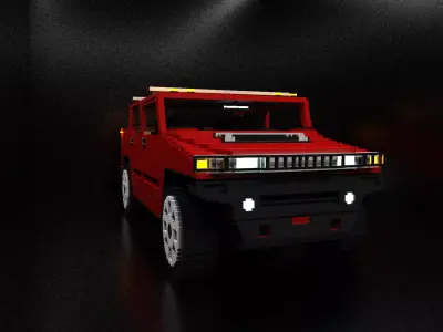 Hummer H2 Free low-poly 3D model