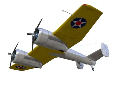 Grumman XF5F Skyrocket 3D model