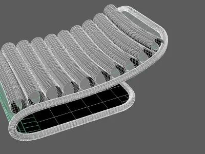 Chair Low-poly 3D model 11