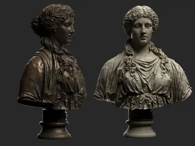 Roman Woman Bust 3D model