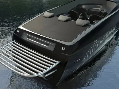 race boat Low-poly 3D model