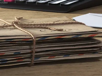 Old Letters Package Thick Fur 3D model