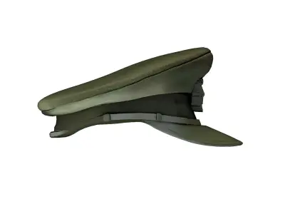 Military cap Low-poly 3D model