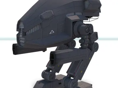 Mech 1 Low Poly 3DS MAX 2011 Low-poly 3D model