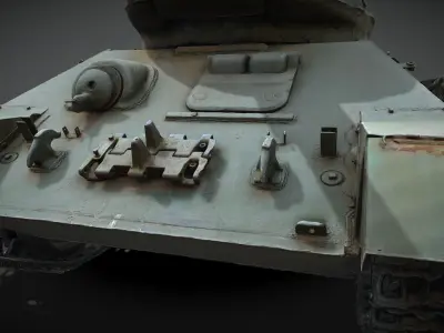 Tank T-34-85 Realistic raw scan 3D model