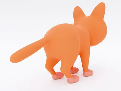 Cat cartoon 3dmodel  3D model