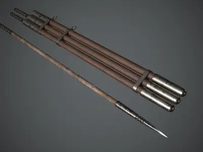 Javelin Arabic Medieval Free low-poly 3D model