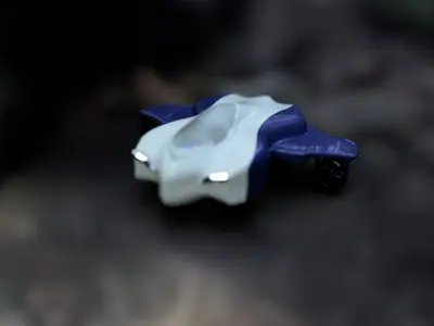 SpaceCar toy spaceship Low-poly 3D model