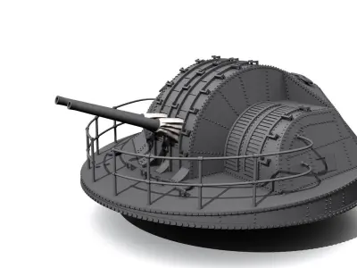 Anti aircraft guns type 89 40 calibre 3D print model