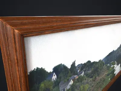 Frame and two pictures Free low-poly 3D model