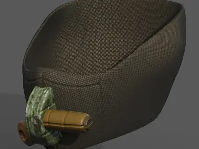 Gas mask helmet scifi fantasy armor hats military Low-poly 3D model