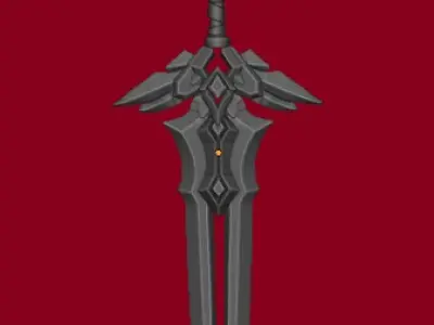 stylized sword 3D model