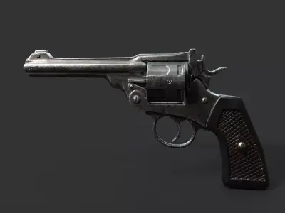 Lowpoly Realistic Revolver Low-poly 3D model