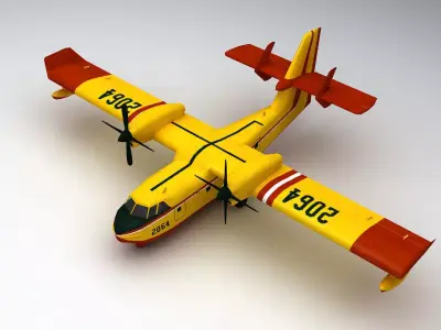 Canadair CL-415 Low-poly 3D model