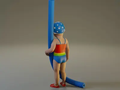 SwwimmingPool Child Female ACC0203009 Low-poly 3D model