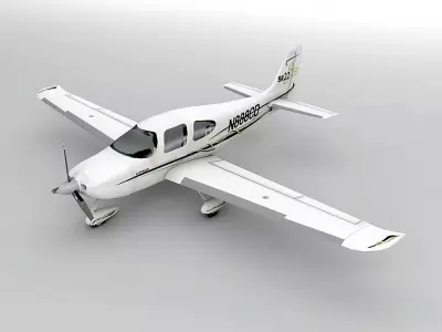 Cirrus SR-22 Aircraft LOW Low-poly 3D model