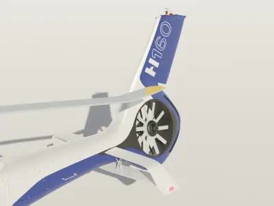 Airbus Helicopters H160 animated  3D model