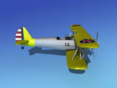 Stearman PT-17 Kaydet V07 3D model