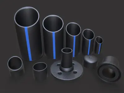 PVC Pipes Pack 3D model