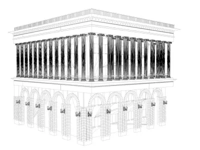 European Historical Building Architecture 3D model