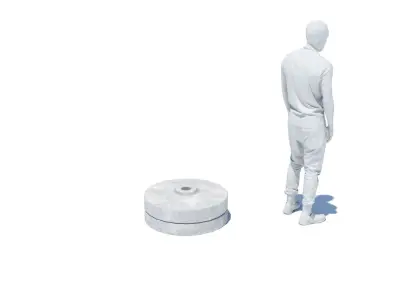 Set of historic millstones Low-poly 3D model