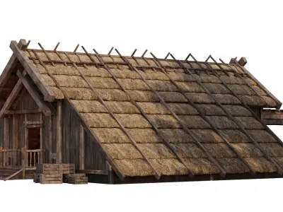 Old Medieval House 40 PBR 4K GameReady Low-poly 3D model