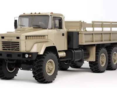 KrAZ 6322 flatbed body 1999 3D model