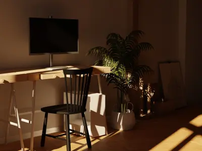 Ikea Lillasen desk Free low-poly 3D model
