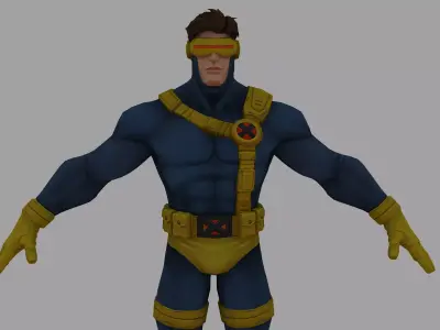 Scott Summers Cyclops Classic Low-poly 3D model