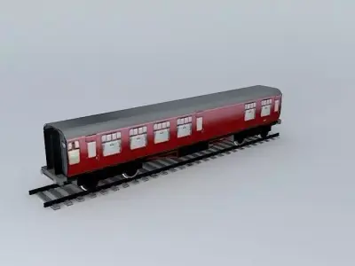 Eco Rail Track 1st Class Carriage Dummy Old Steam Days Free 3D model