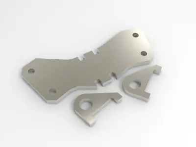 Ge jet engine bracket- sheetmetal experiment Free 3D model