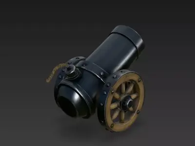 Antique Naval Cannon  High-Fidelity 4K PBR  3D model