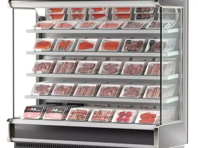 Display refrigerator 3D model