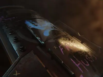 PoliceShield weapon from game dota Low-poly 3D model