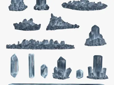 Crystal Props Collection 3D model