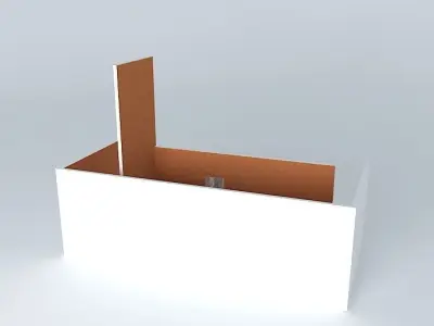 miriorkut office desk with top and bottom Free 3D model
