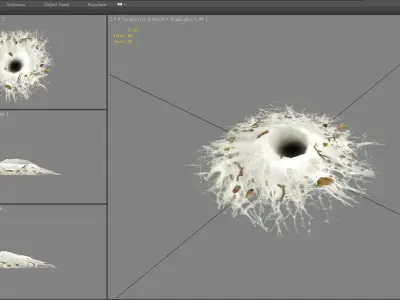 Wormhole - spider cave - lair Low-poly 3D model