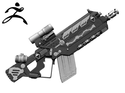 Sci-Fi Weapon 3D model