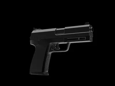 Glock pistol 3D Model Low-poly 3D model