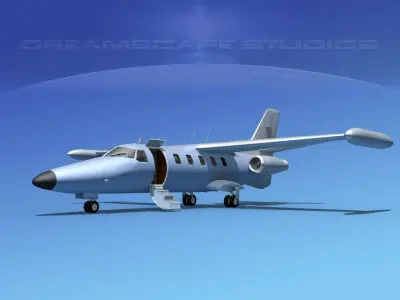Dreamscape AT-48 Jet Executive Bare Metal 3D model