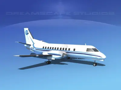SAAB SF340 Swede Air 3D model