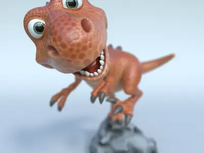 Cartoon t-rex 3D model