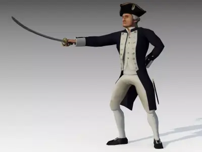 Captain Cook Low-poly 3D model