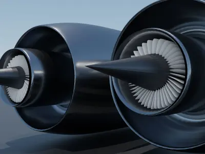 JET ENGINE - 3D MODEL Low-poly 3D model