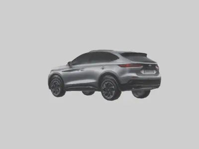 Highperformance Crossover SUV model Low-poly 3D model